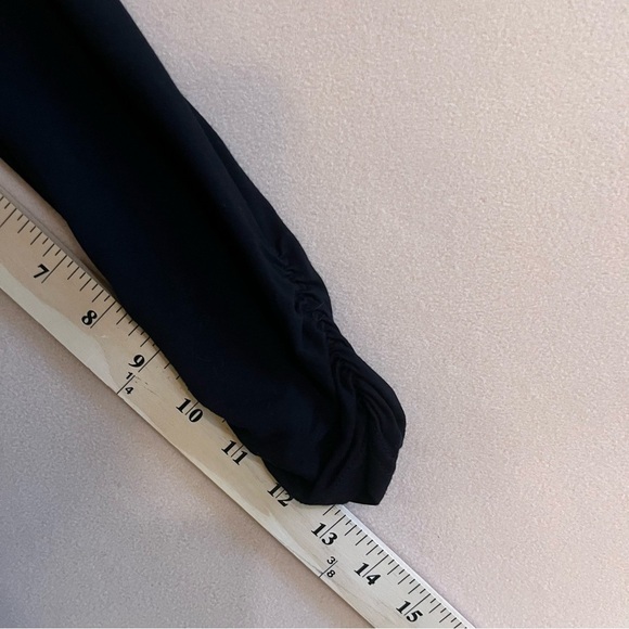 Joseph Ribkoff VTG Black Draped Front Top 3/4 Sleeves size 8 Made in USA - Picture 4 of 13